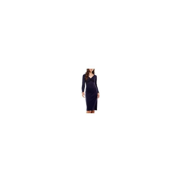 PLANET GOLD Dresses & Skirts - PLANET GOLD Womens Stretch Long Sleeve V Neck Knee Length Cocktail Sheath Dress